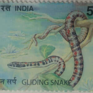 Nature India Snakes , Thematic Gliding Snake, Rs 5 - MNH