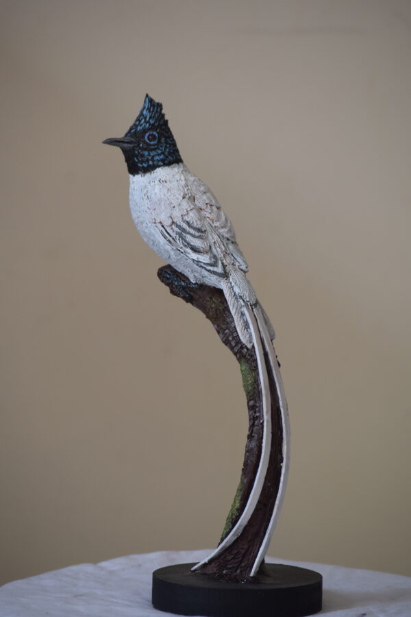 Indian paradise flycatcher bird sculpture/model by Indiwild, 1 of the best Bird Sculpture