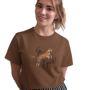 wildlifekart.com Presents Women Cotton Regular Fit T-Shirt | Design : Go Tiger