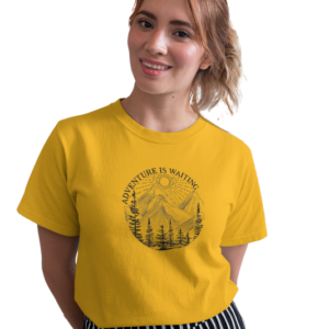 wildlifekart.com Presents Women Cotton Regular Fit T-Shirt | Design : aventure is awaiting