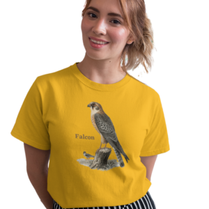 wildlifekart.com Presents Women Cotton Regular Fit T-Shirt | Design : Falcon