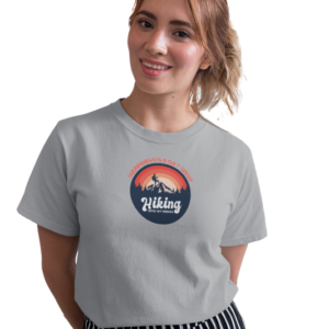 wildlifekart.com Presents Women Cotton Regular Fit T-Shirt | Design : happiness is day spent hiking round