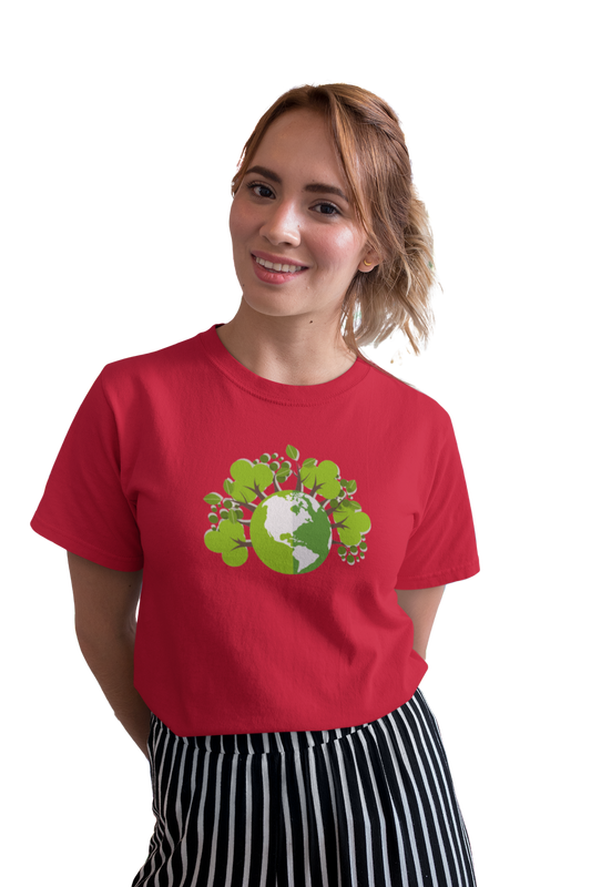 Fashion Bug Plus Size 1X Green Red Holiday Wreath Art Tee Shirt