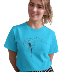wildlifekart.com Presents Women Cotton Regular Fit T-Shirt | Design : dandelion in the wind