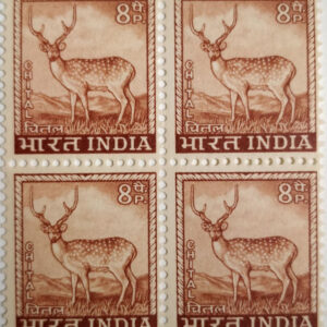 4th Series Chittal (Spotted Deer) -8p(Df-Block of 4)