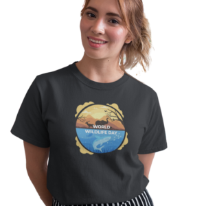 wildlifekart.com Presents Women Cotton Regular Fit T-Shirt | Design : world env day 2 color earth