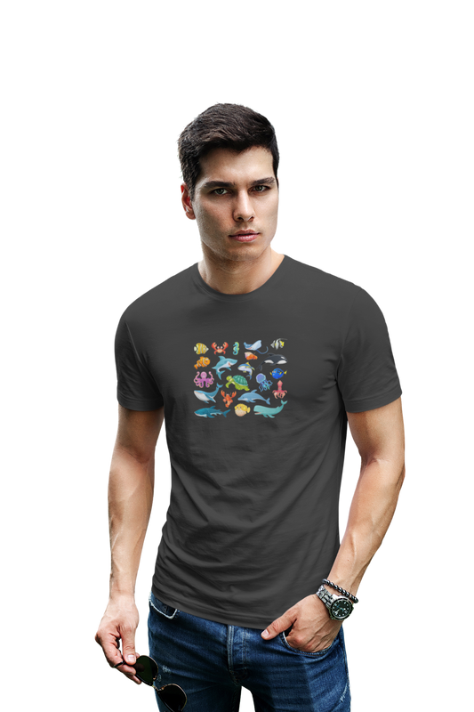 Wild Nature Deer Abstract Sunset T-Shirt Gift Women Men