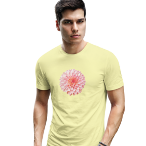 wildlifekart.com Presents Men Cotton Regular Fit T-Shirt | Design : big pink flower