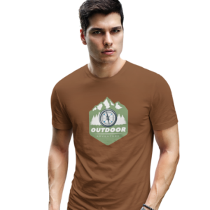 wildlifekart.com Presents Men Cotton Regular Fit T-Shirt | Design : outdoor adventure compass