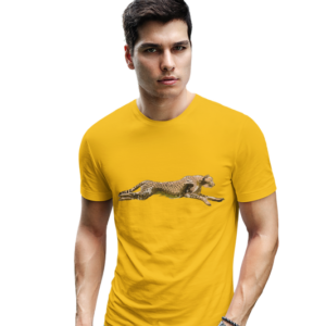 wildlifekart.com Presents Men Cotton Regular Fit T-Shirt | Design : cheetah running