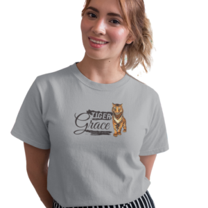 wildlifekart.com Presents Women Cotton Regular Fit T-Shirt | Design : Tiger Grace