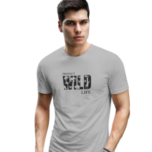 wildlifekart.com Presents Men Cotton Regular Fit T-Shirt | Design : protect wildlife