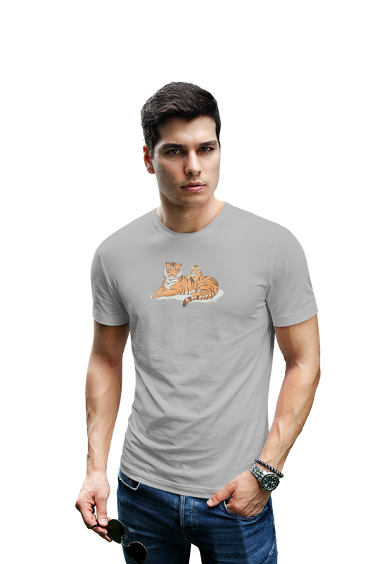 wildlifekart.com Presents Men Cotton Regular Fit T-Shirt | Design : TIGER Life is yours