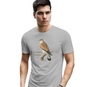wildlifekart.com Presents Men Cotton Regular Fit T-Shirt | Design : common kestrel