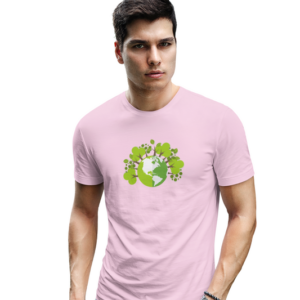 wildlifekart.com Presents Men Cotton Regular Fit T-Shirt | Design : green earth and trees