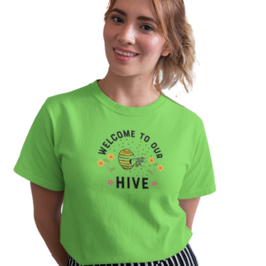 wildlifekart.com Presents Women Cotton Regular Fit T-Shirt | Design : welcome to our hive