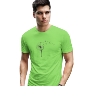 wildlifekart.com Presents Men Cotton Regular Fit T-Shirt | Design : dandelion in the wind