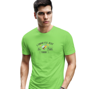 wildlifekart.com Presents Men Cotton Regular Fit T-Shirt | Design : I think I will just bee happy