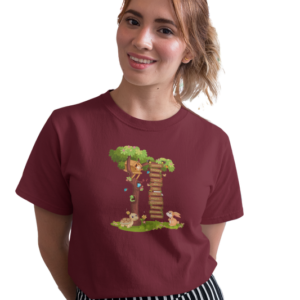 wildlifekart.com Presents Women Cotton Regular Fit T-Shirt | Design : tree with months list
