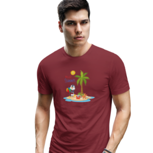 wildlifekart.com Presents Men Cotton Regular Fit T-Shirt | Design : hello summer penguin