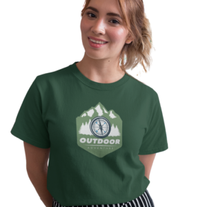wildlifekart.com Presents Women Cotton Regular Fit T-Shirt | Design : outdoor adventure compass