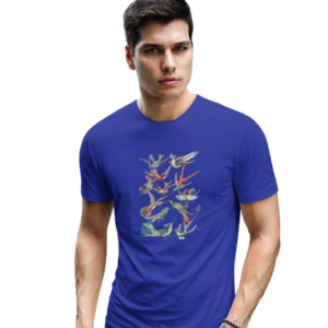 wildlifekart.com Presents Men Cotton Regular Fit T-Shirt | Design : hummingbird collage