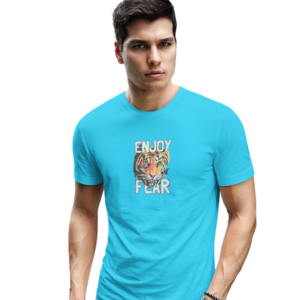 wildlifekart.com Presents Men Cotton Regular Fit T-Shirt | Design : tiger enjoy fear