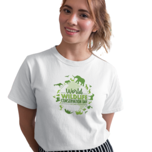 wildlifekart.com Presents Women Cotton Regular Fit T-Shirt | Design : world wildlife conservation day