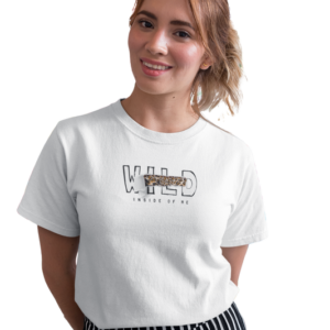 wildlifekart.com Presents Women Cotton Regular Fit T-Shirt | Design : leopard wild inside me