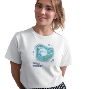 wildlifekart.com Presents Women Cotton Regular Fit T-Shirt | Design : pretech marine life