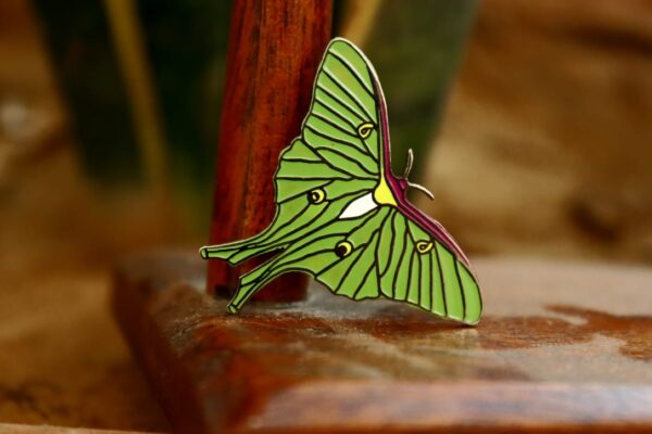 Luna Moth Lapel Pin by Wildcorner, 1 of its kind Lapel Pin