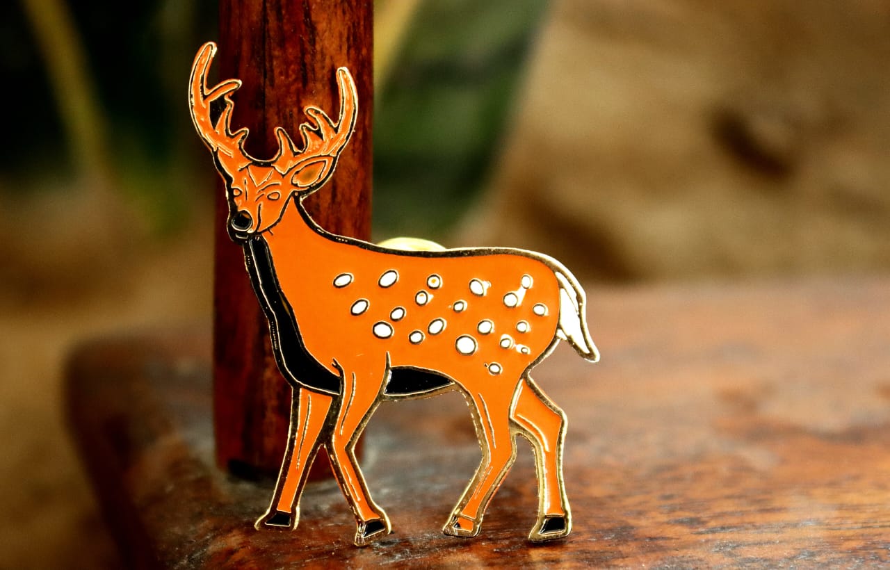 Spotted deer Lapel Pin by Wildcorner, 1 of its kind Lapel Pin