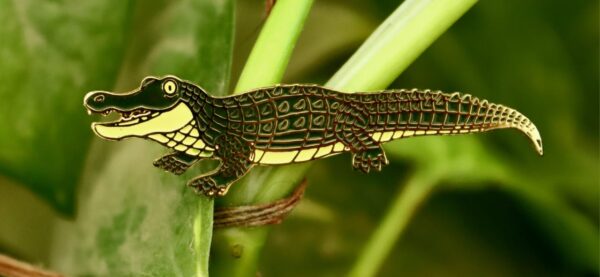 Crocodile Lapel Pin by Wildcorner, 1 of its kind Lapel Pin