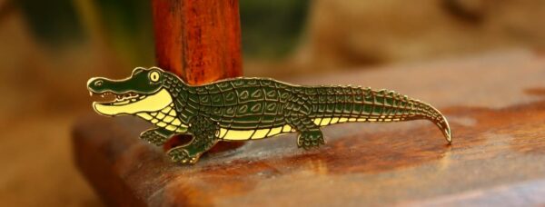 Crocodile Lapel Pin by Wildcorner, 1 of its kind Lapel Pin - Image 2