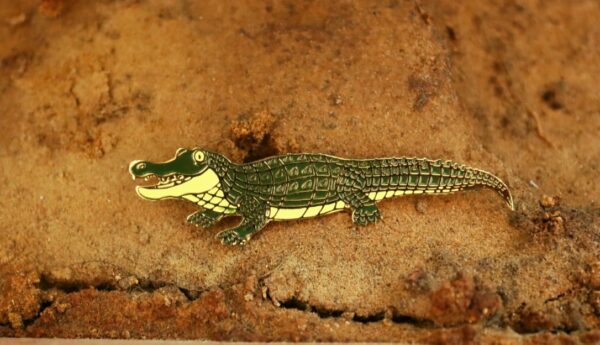 Crocodile Lapel Pin by Wildcorner, 1 of its kind Lapel Pin - Image 3